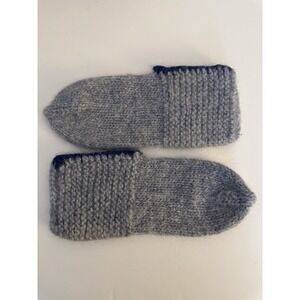 The Hand Knitting Association of Iceland Unisex Blue Knit Pure New Wool Socks